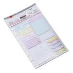 Bloco para Caderno de Disco BRW Tom Pastel - 10 Blocos x 25 Folhas - Nota Adesiva e Marcador Página
