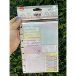 Bloco para Caderno de Disco BRW Tom Pastel - 10 Blocos x 25 Folhas - Nota Adesiva e Marcador Página