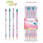 Kit Lápis Leo&Leo HB Fundo do Mar Fofo com Borracha