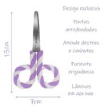 Tesoura Acrilex Pirulito ou Coração Tom Pastel