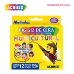Big Giz de Cera Acrilex Tradicional Neon Glitter Tons de Pele