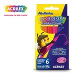 Big Giz de Cera Acrilex Tradicional Neon Glitter Tons de Pele