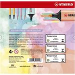 Kit Stabilo Pastel 4 Marca Texto + 4 Caneta Point 88 + 4 Lápis Swano