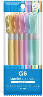 Kit Marca Texto Cis Lumini Lite Tons Pastel ou Neon