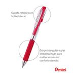 Caneta Retrátil Pentel Wow! Ponta Fina 0.7mm Corpo Transparente - Kit ou Unidade