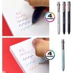 Caneta Pentel 4 em 1 Izee Retrátil Ponta Fina 0.7mm