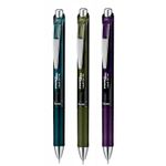 Kit 3 Caneta Pentel Premium Luxo Black Colors Ponta Fina 0.5mm Preta