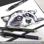 Kit 3 Caneta Pentel Premium Luxo Black Colors Ponta Fina 0.5mm Preta