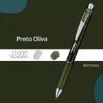 Kit 3 Caneta Pentel Premium Luxo Black Colors Ponta Fina 0.5mm Preta