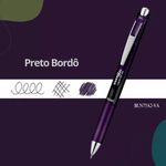 Kit 3 Caneta Pentel Premium Luxo Black Colors Ponta Fina 0.5mm Preta