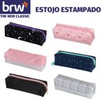 Estojo BRW Estampado de Poliéster - Coração Universo Xadrez