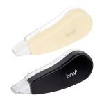 Corretivo em Fita BRW para papel Preto e Bege Off White 5mm x 3 metros
