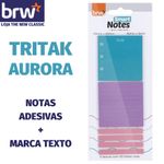 Kit BRW Tritak Bloco de Notas Adesivas + Marcador de Texto