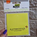 Bloco BRW Eletrostático para Notas e Lembretes 30 Folhas 76x76mm