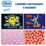 Caderno Cartografia e Desenho Tilibra Spice Capa Dura Espiral 80 Folhas