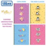 Caderno Universitário Tilibra Mellow Espiral 10 Matérias 160 Páginas Fofa