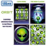 Caderno Universitário Tilibra Orbit Connect 10 Matérias 160 Folhas Aliens Alienígenas