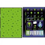 Caderno Universitário Tilibra Orbit Connect 10 Matérias 160 Folhas Aliens Alienígenas