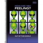 Caderno Universitário Tilibra Orbit Connect 10 Matérias 160 Folhas Aliens Alienígenas