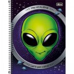 Caderno Universitário Tilibra Orbit Connect 10 Matérias 160 Folhas Aliens Alienígenas