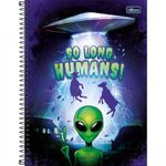 Caderno Universitário Tilibra Orbit Connect 10 Matérias 160 Folhas Aliens Alienígenas