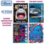 Caderno Universitário Masculino Tilibra 4FUN Connect Espiral 10 Matérias 160 Folhas