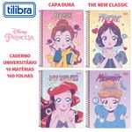 Caderno Universitário Tilibra Princesas Mangá Disney Espiral Fofo 10 Matérias 160 Folhas