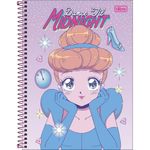 Caderno Universitário Tilibra Princesas Mangá Disney Espiral Fofo 10 Matérias 160 Folhas