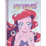 Caderno Universitário Tilibra Princesas Mangá Disney Espiral Fofo 10 Matérias 160 Folhas