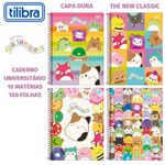 Caderno Universitário Tilibra Squishmallow Espiral Fofo 10 Matérias 160 Folhas