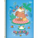 Caderno Universitário Tilibra Capyclub 10 Matérias 160 Folhas - Espiral Capa Dura Capivara Fofa