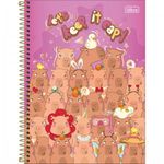 Caderno Universitário Tilibra Capyclub 10 Matérias 160 Folhas - Espiral Capa Dura Capivara Fofa
