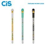 Caneta Apagável Cis Zoo Pato Pinguim Pastel Fofa - Escrita em Tinta Azul - Ponta Fina 0.5mm