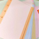 Fichas Tilibra Pontilhadas com Tarjas Coloridas N°2 - 50 Folhas Para Caderno de Disco Tilidisco