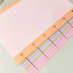 Fichas Tilibra Pontilhadas com Tarjas Coloridas N°2 - 50 Folhas Para Caderno de Disco Tilidisco