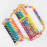 Lápis de Cor Compactor MENTOS Tom Pastel com Cheirinho Perfumado - 12 Cores