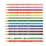 Lápis de Cor Faber Castell Decorado Unicórnio ou Dinossauro - 12 Cores + 2 Rainbow + Adesivos