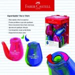 Apontador Faber Castell VAI E VEM - Aponta em qualquer direção - para Canhotos