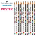 Kit Lápis HB N°2 Faber Castell Pôster Frases Motivacionais