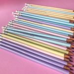 Kit Lápis BRW Tom Pastel com Borracha HB N°2 Fofo