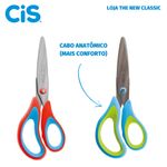 Tesoura Cis Club Cabo Anatômico Colorida Ponta Arredondada 14cm