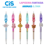 Lapiseira Cis Fantasia Animais 0.7mm - com Pingente Chaveiro Fofo