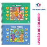 Livrão de Colorir Capa Dura Encadernado - Livro Gigante - Cozy Buddies - Cuddly Friends