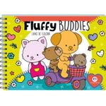Livro de Colorir Fluffy Buddies 96 Páginas Capa Dura Encadernado Espiral