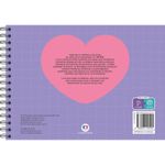 Livro para Colorir Comfy & Fluffy Capa Dura Lilás Espiral Encadernado