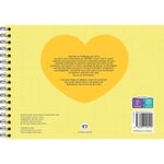 Livro para Colorir Cute & Cozy Capa Dura Amarela Espiral Encadernado Fofo