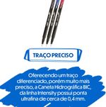 Kit Caneta Bic Intensity 3 Cores Ponta Fina 0.4mm