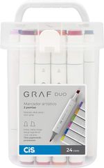 Kit Caneta Marcador Cis Graf Duo para Livros de Colorir