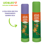Cola Bastão Leo&Leo Secou, Sumiu 5g - Roxa fica Transparente