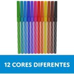 Caneta Hidrográfica Cis Spiro - Canetinha 12 Cores